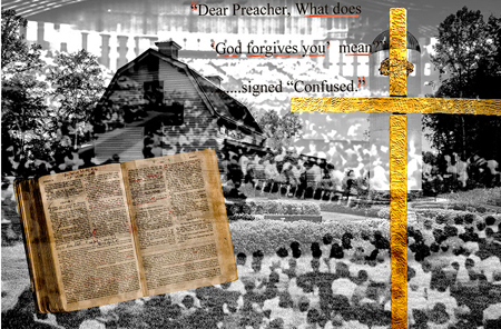 collage church book cross gathering quote