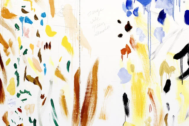 delicate paint palette swaths