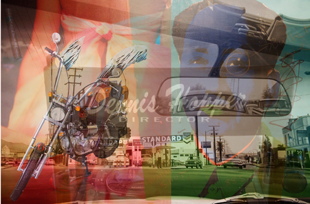 collage overlay street motorcycle car mirror