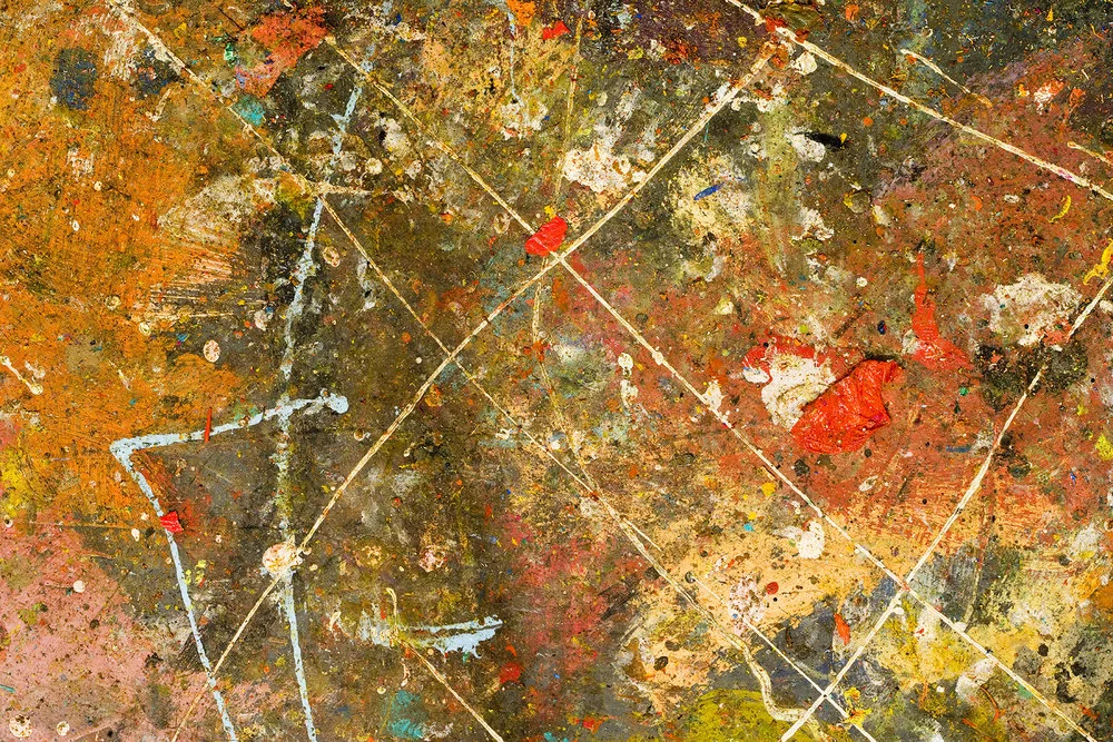 abstract paint warm colors white streaks