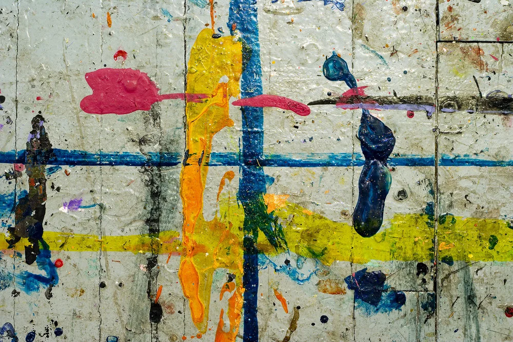 abstract colorful paint strokes glossy
