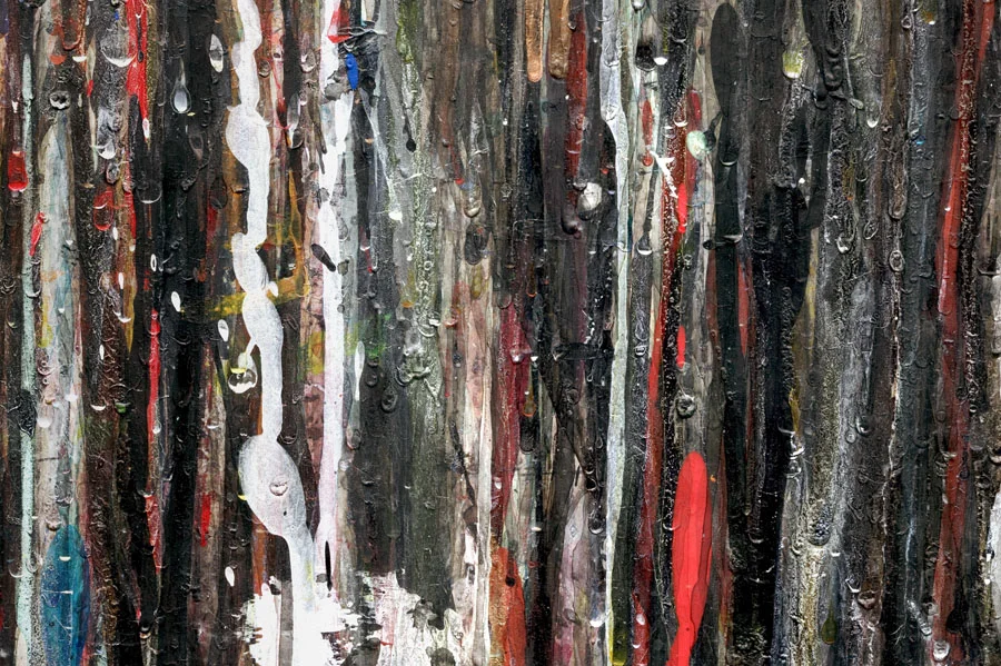 abstract free form vertical paint lines