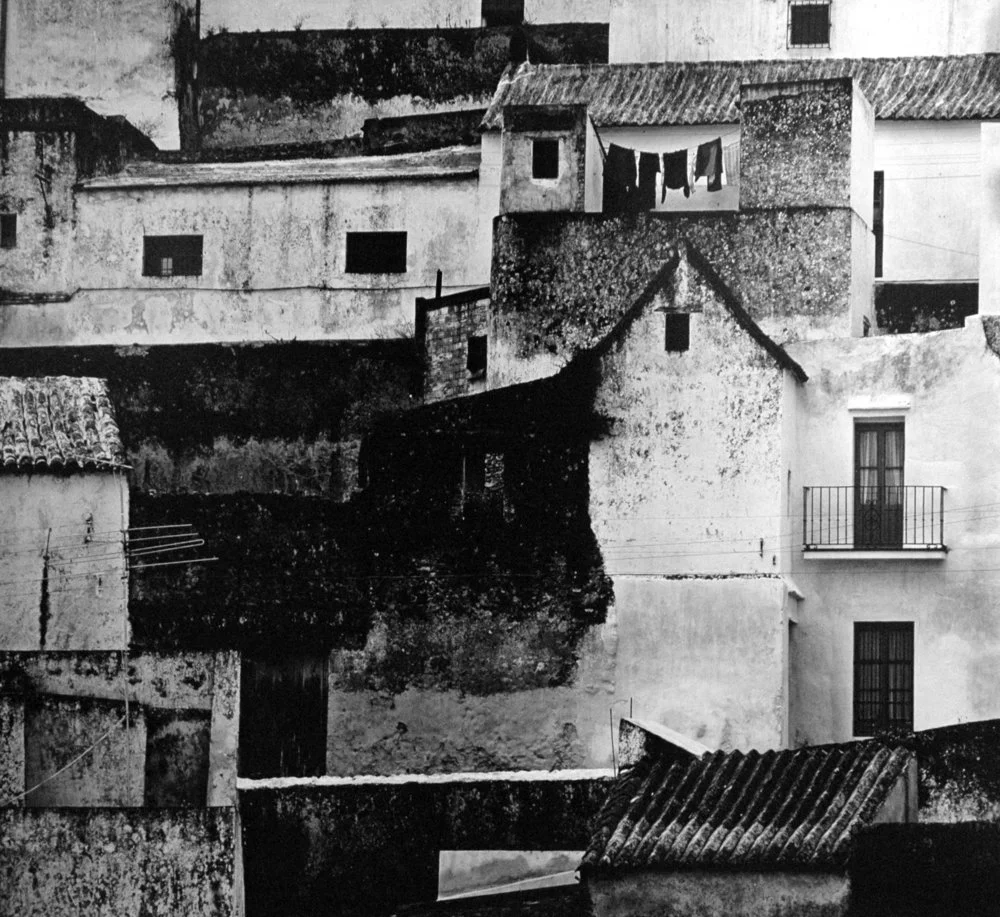 side view elevated old spanish village