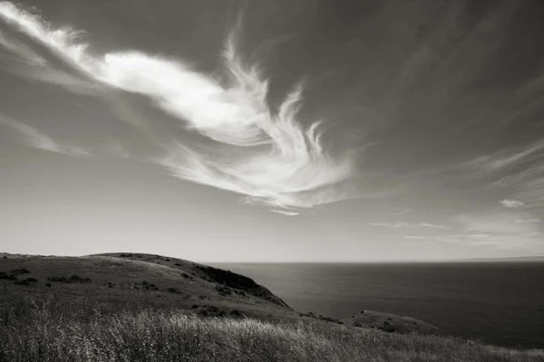 expansive landscape with whispy cloud