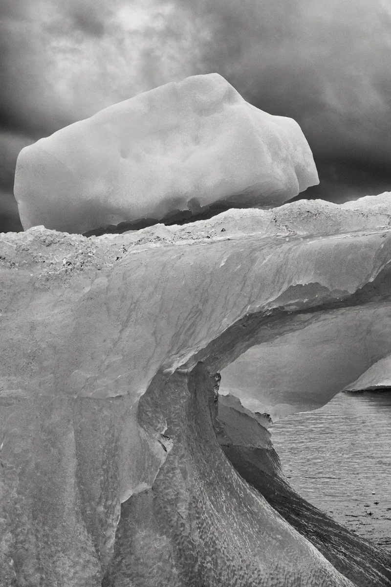 large natural ice forms