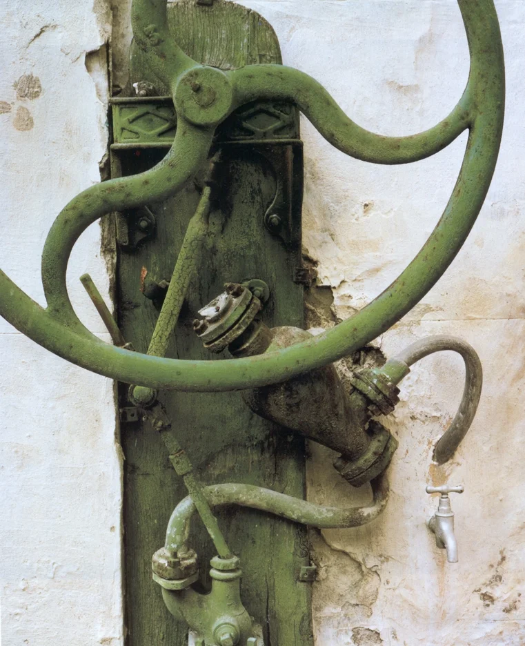 closeup of water pump