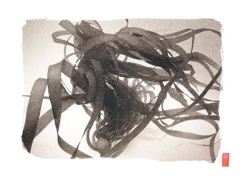 detail kelp ribbons underwater