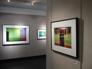 gallery walls with framed art by Jeffrey Becom