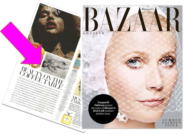 BAZAAR Magazine cover Gyweneth Paltrow with edward weston nude inside