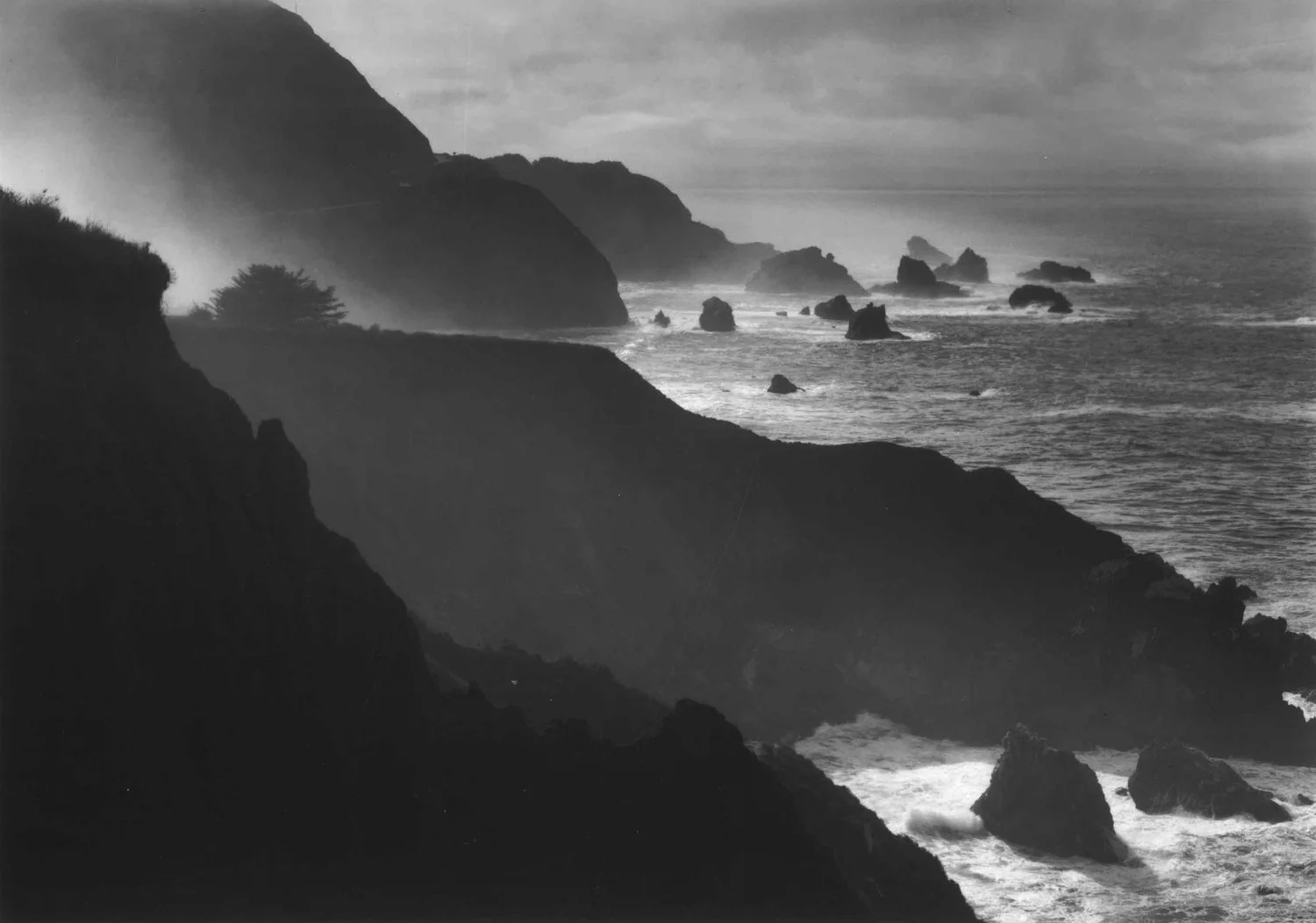 dark cliffs sea