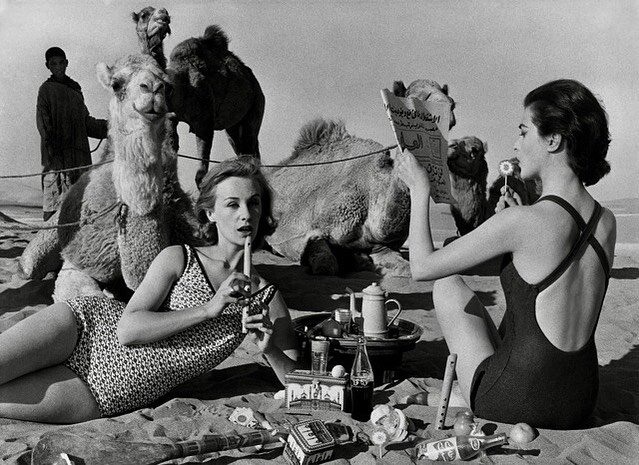 Headed into Friday with the sale of this fabulous piece to one of our most favorite clients! Did you know the artist won his first camera in a poker game in 1946!? &ldquo;Tatiana+Mary Rose+Camels, Picnic, Morocco&rdquo; was made in 1958 by William Kl