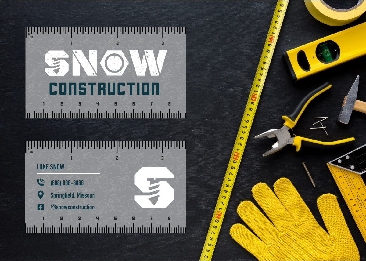 Business Cards for Snow Construction