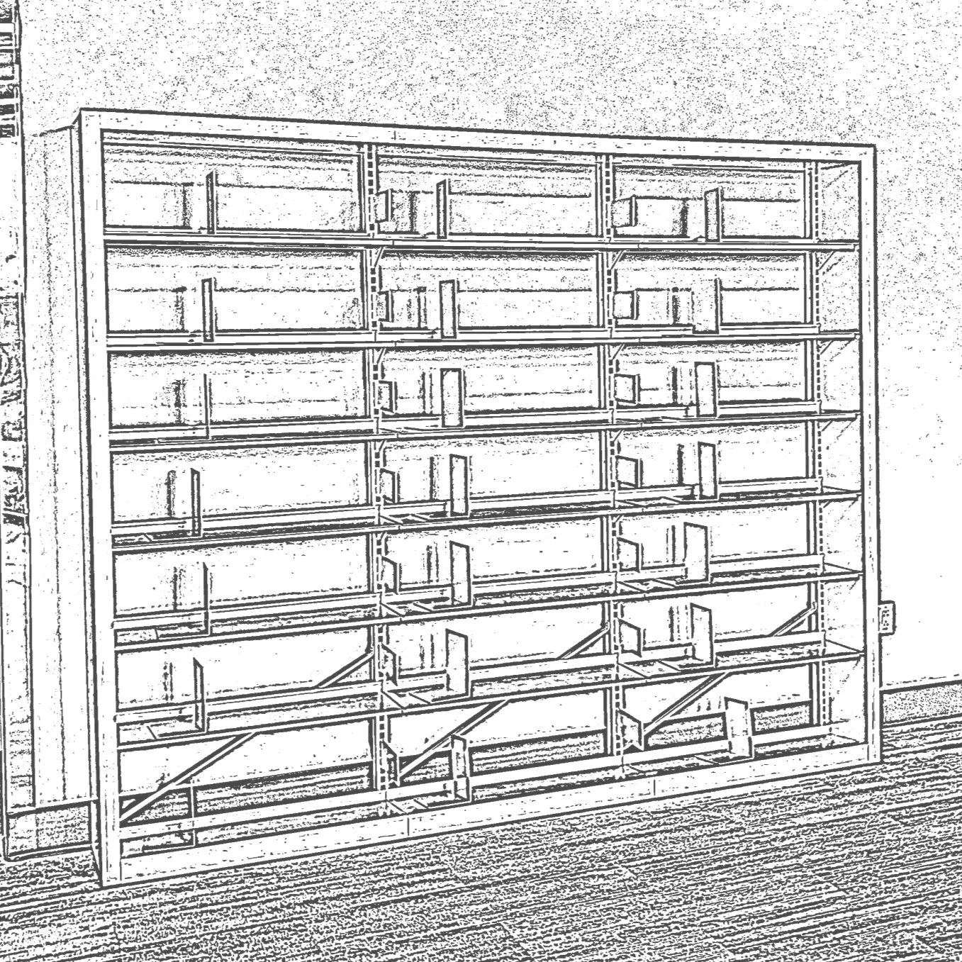 Single Sided Shelving