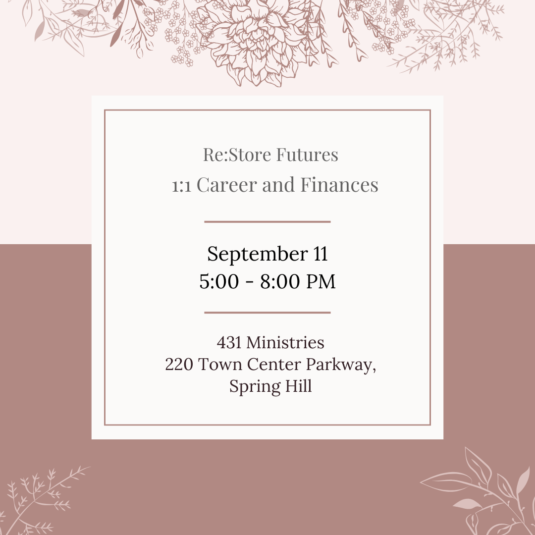 2025 September Re: Store Futures 1:1 Careers and Finances 
