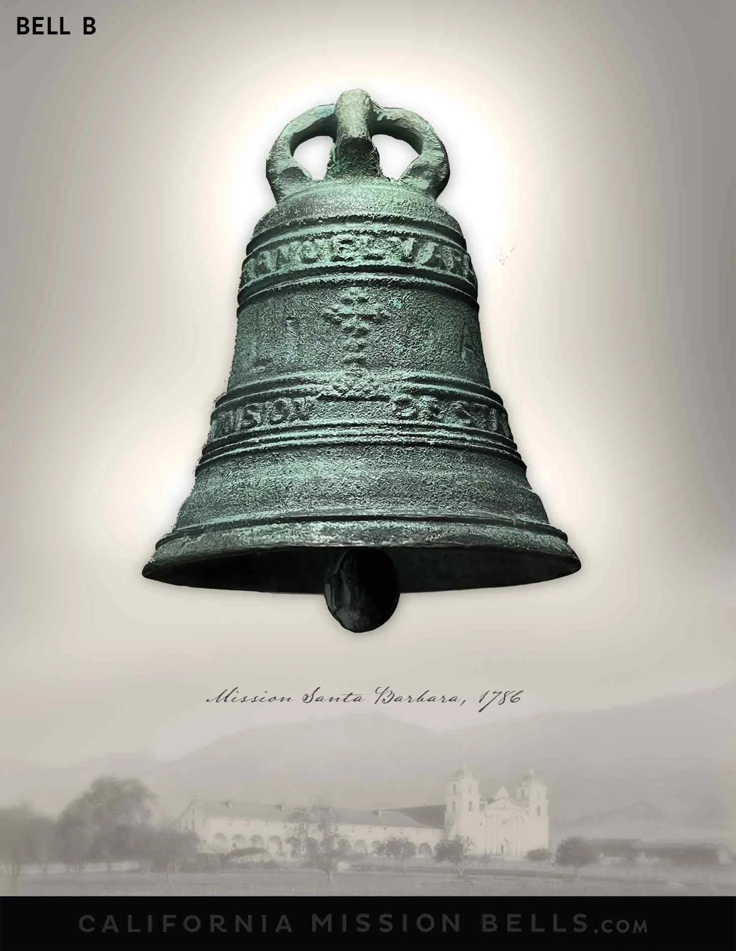 El Camino Real mission bells for sale. Used mission bells for sale. Mission Santa Barbara.