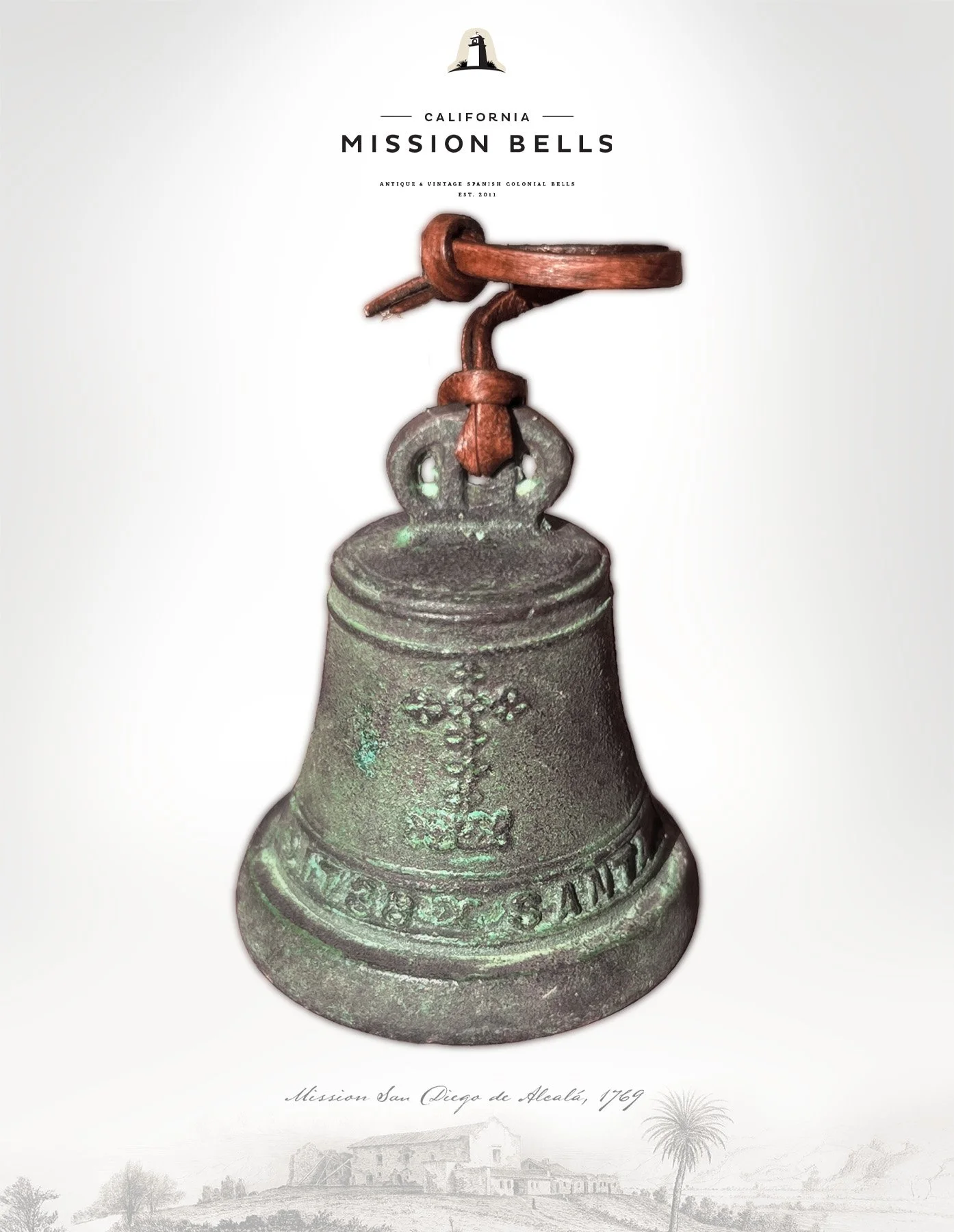 Mission Basilica San Diego Bell Replicas, Old Bells for Sale