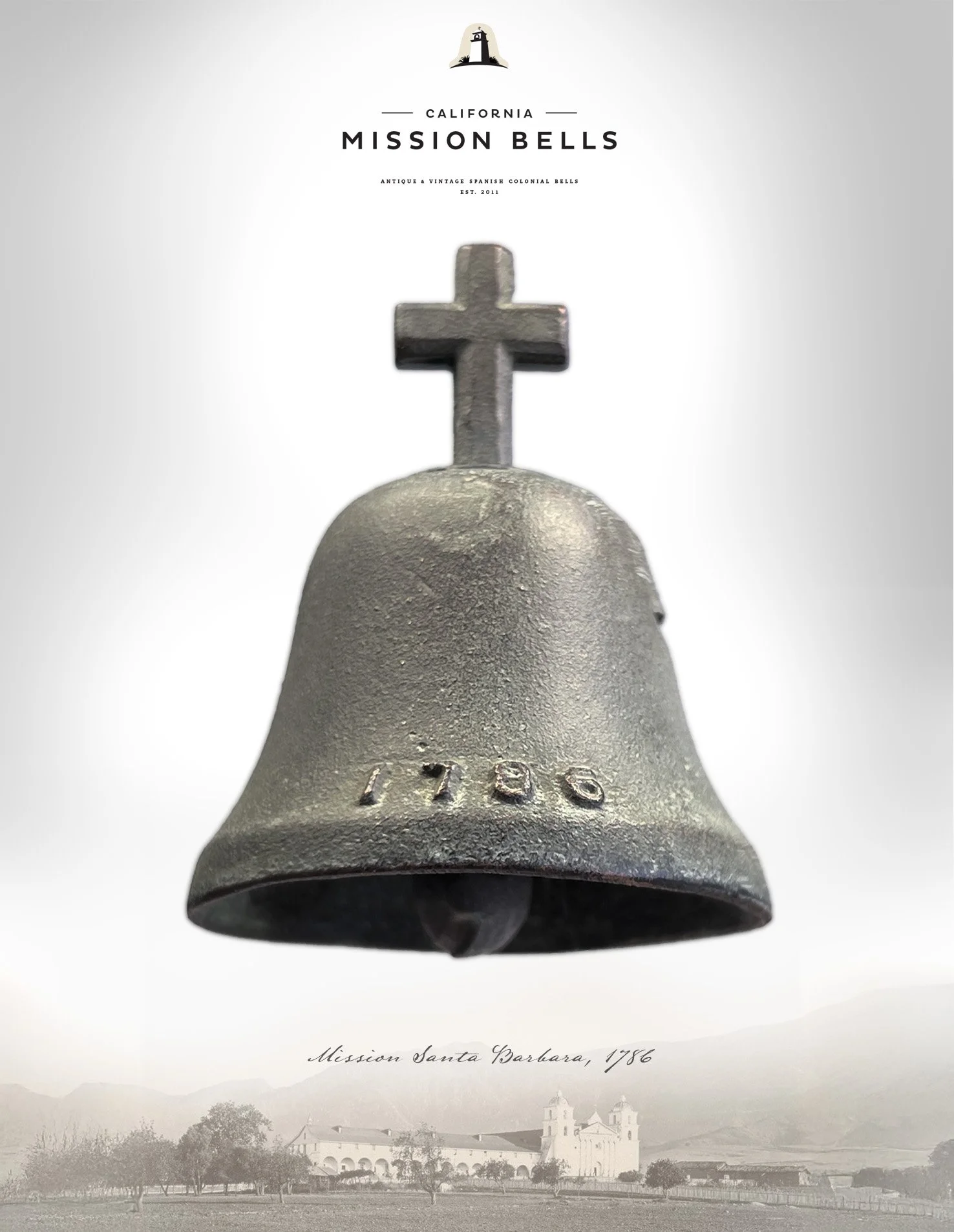 Antique Mission Bell, Santa Barbara, Old Mission Bells for Sale, Forbes