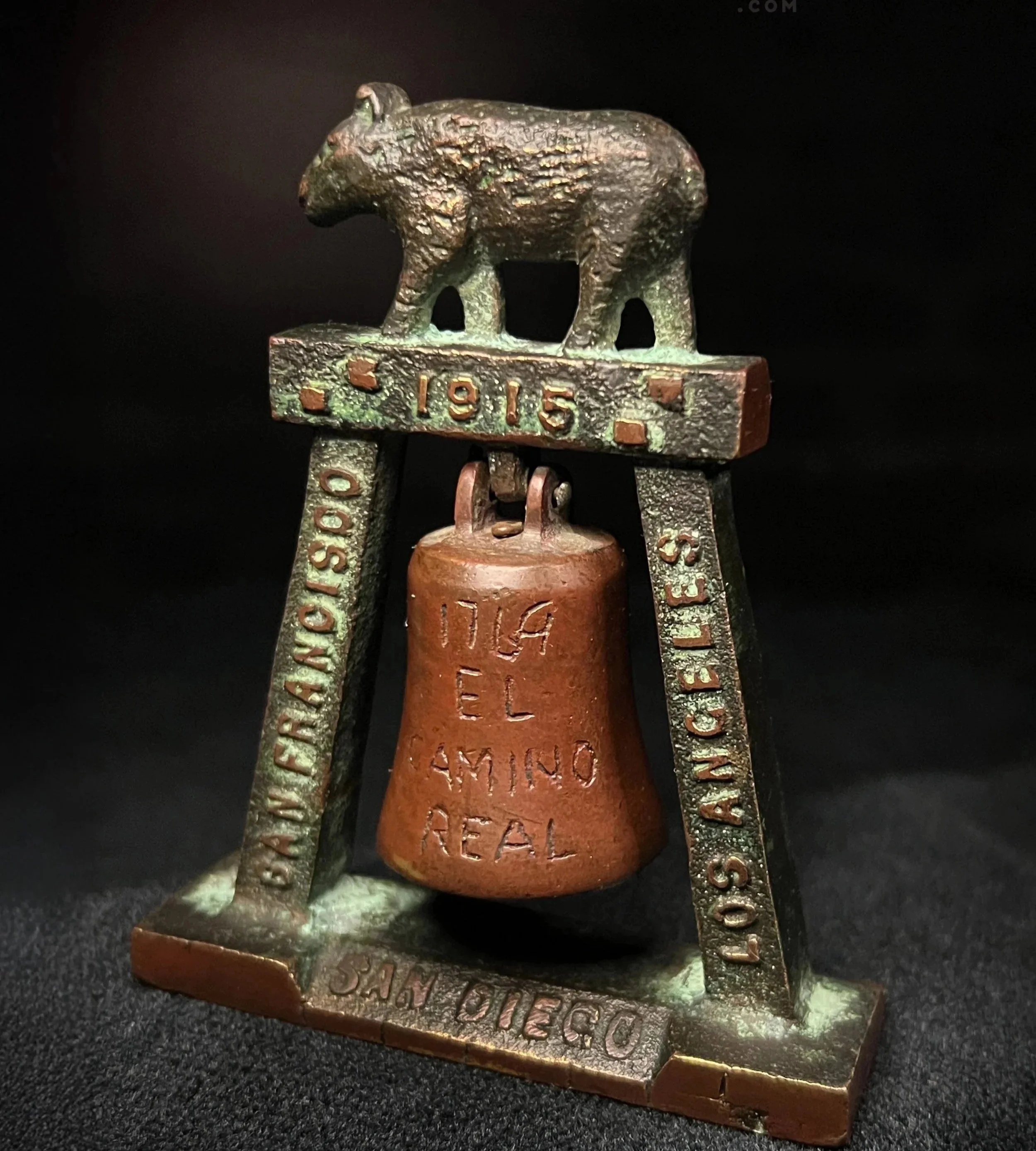 Antique 1915 Panama-California Exposition El Camino Real Mission Bell Souvenir