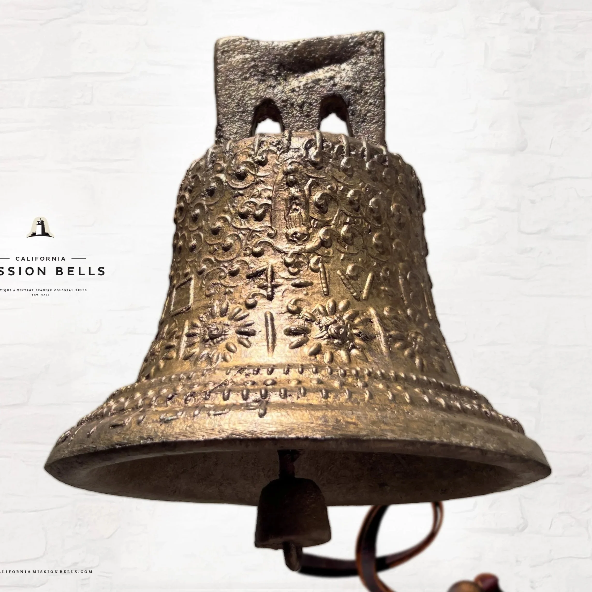 10 Inch 1811 Virgin De Guadalupe Mission Style Bell