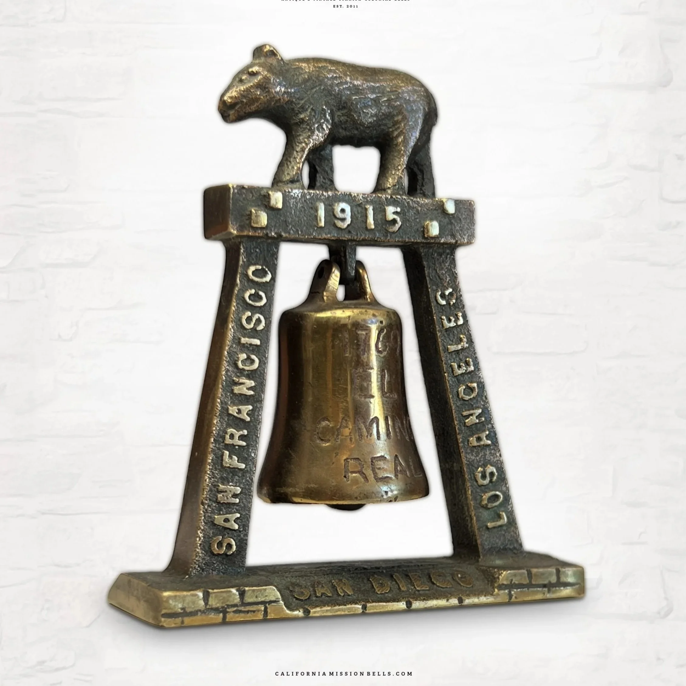 Antique 1915 Panama-California Exposition El Camino Real Mission Bell Souvenir