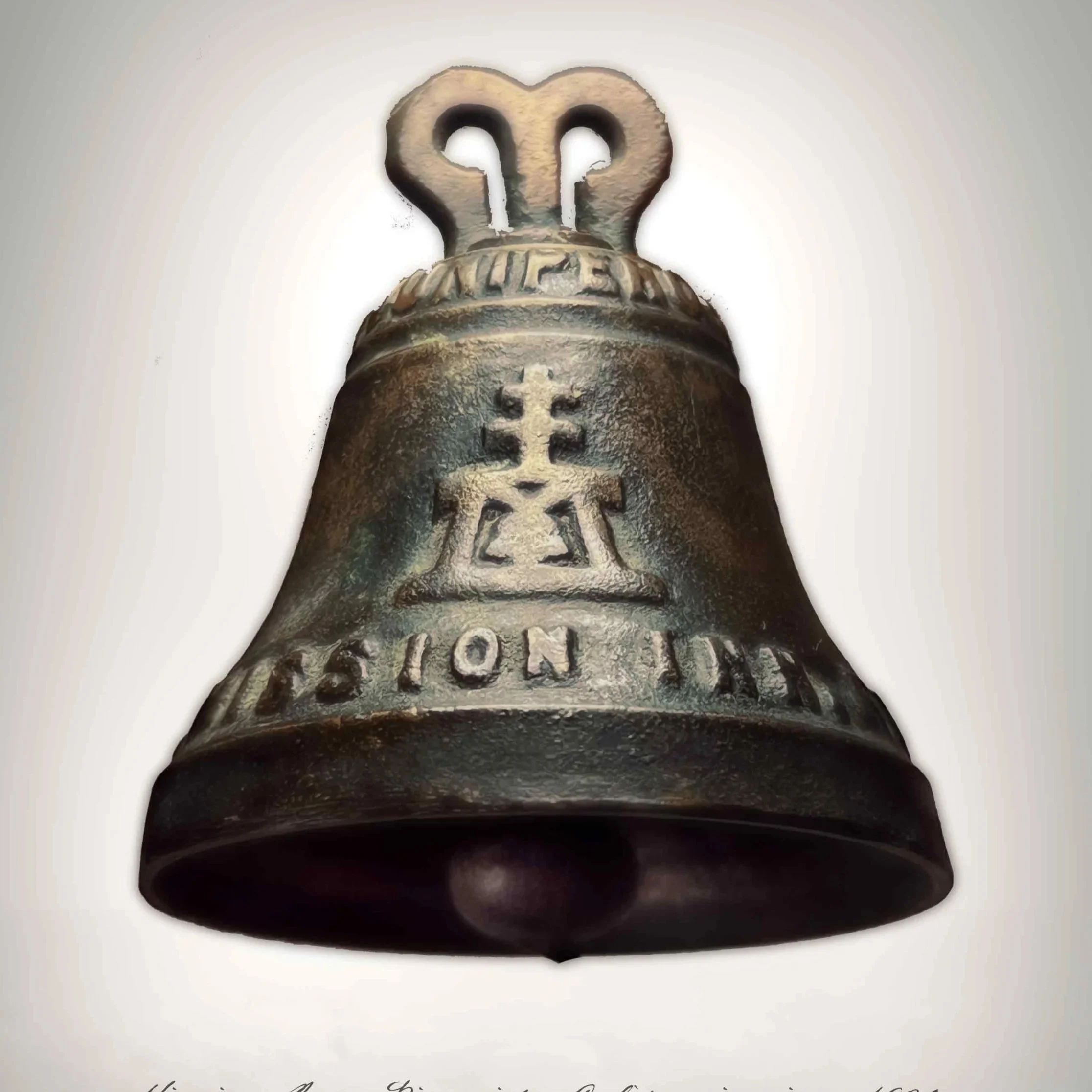 Antique Mission Inn Raincross Souvenir Bell