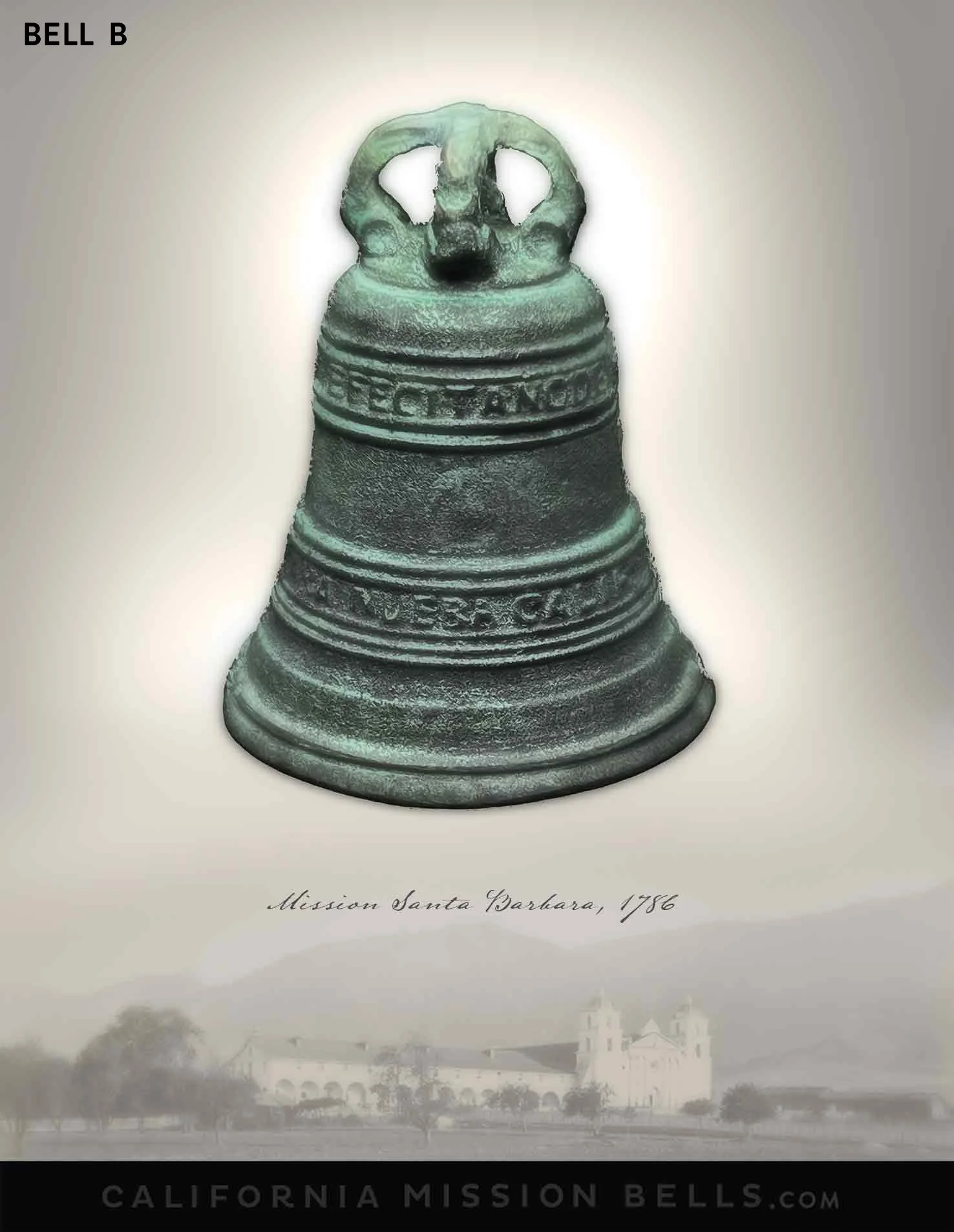El Camino Real mission bells for sale. Used mission bells for sale. Mission Santa Barbara.