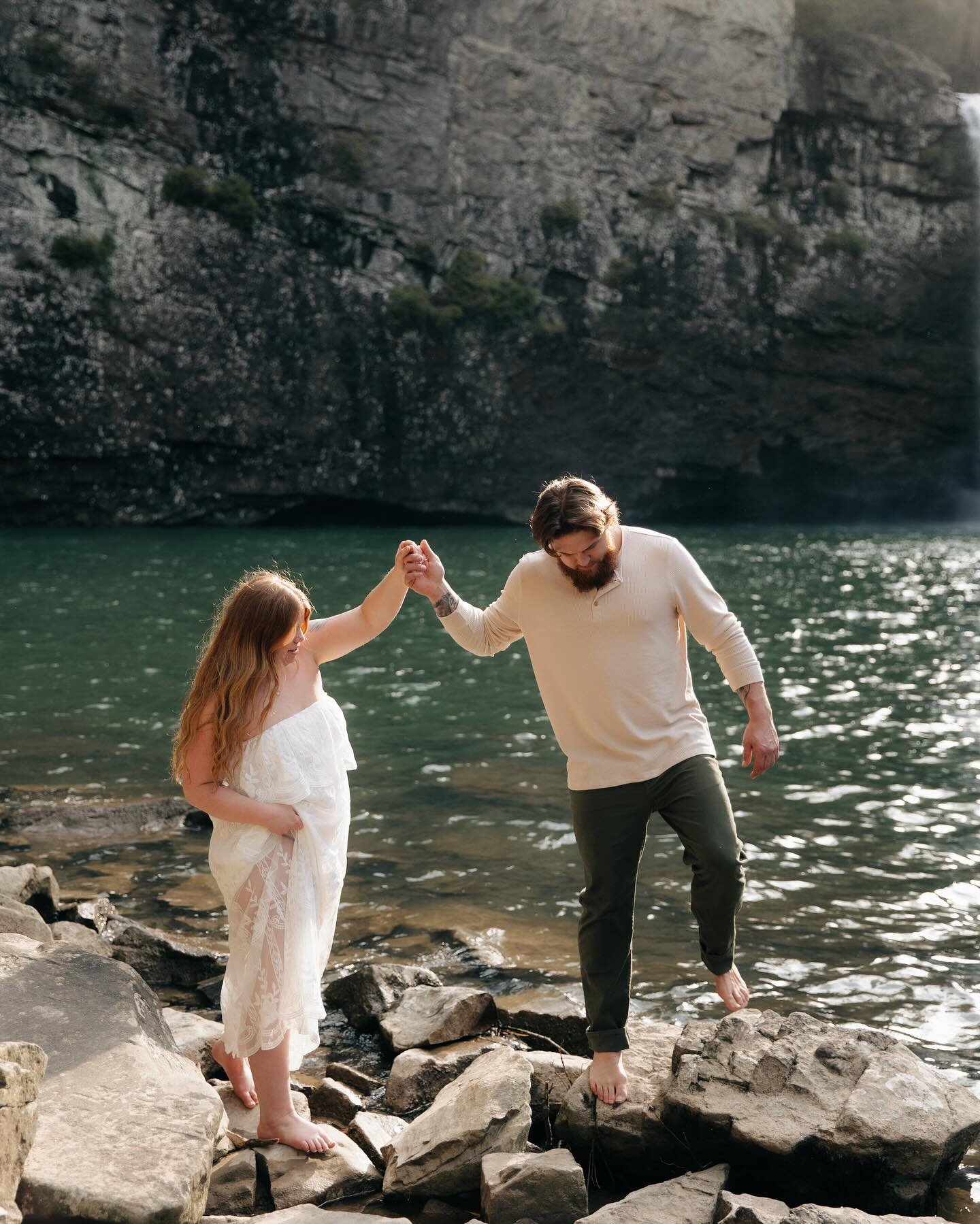 I have SO MUCH left to share from March. This session at Fall Creek Falls could not have been more perfect. Laura and Nathan are from Indiana and made the trek down here for engagements and I&rsquo;m so glad they did!

After the hike down to the fall