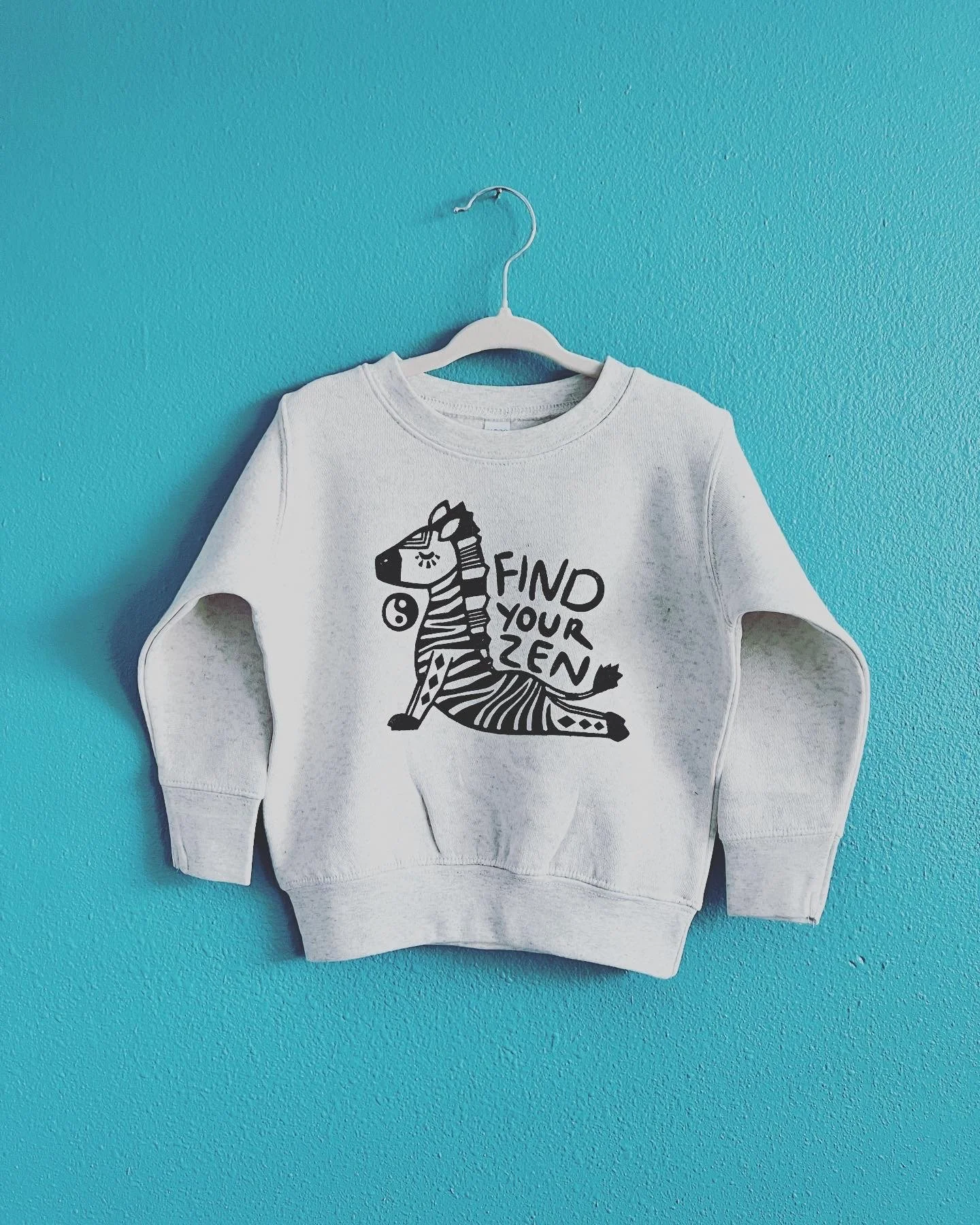 Zen Zebra Children's Fleece Sweatshirt.jpg