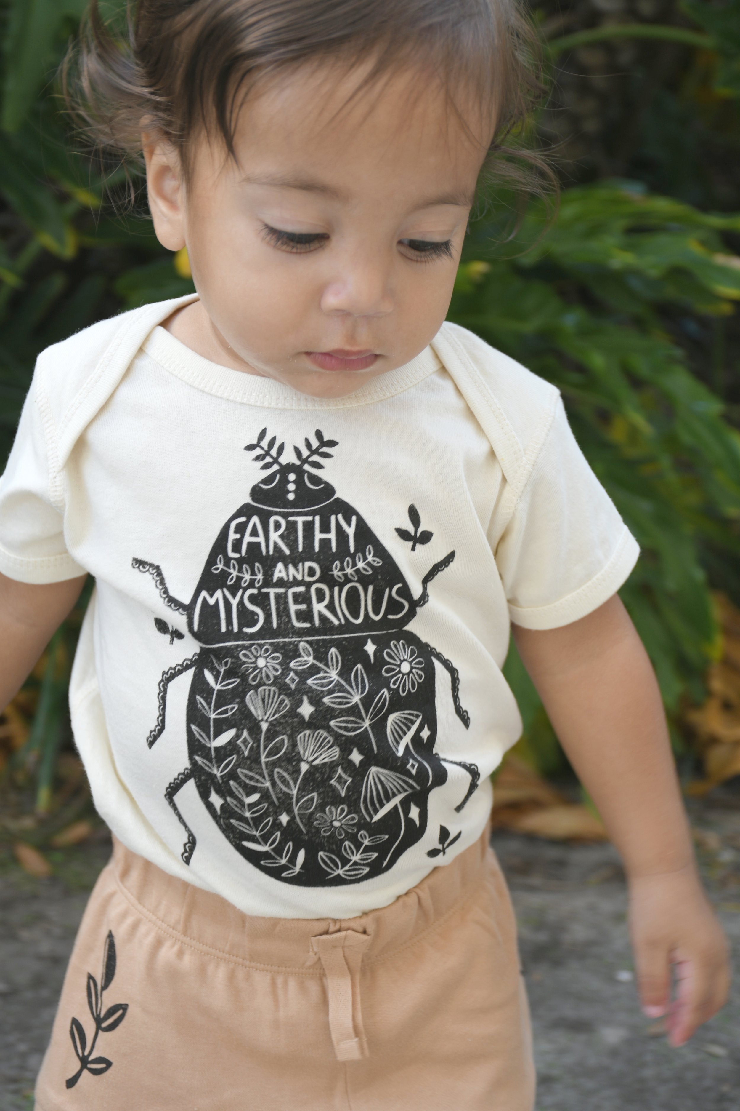 Earthy baby onesie