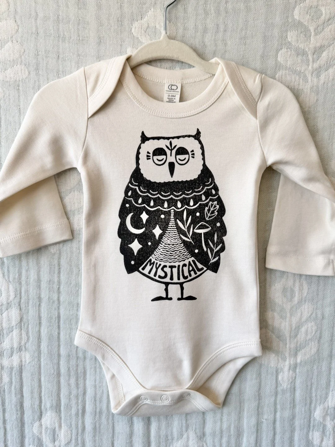 Mystical Owl Baby Onesie Organic Cotton_002.jpg