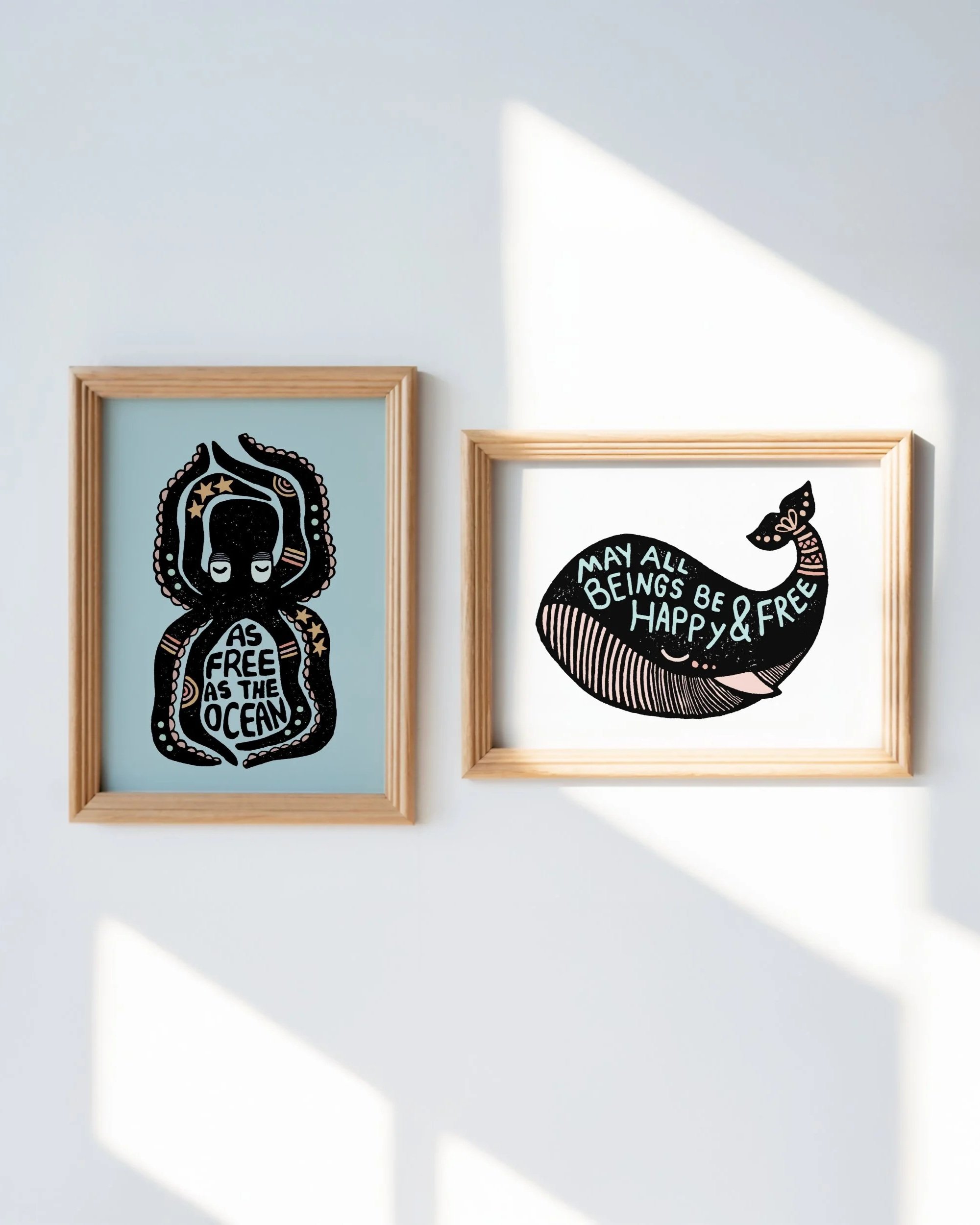 Octopus+and+Whale+art+prints+framed.jpg