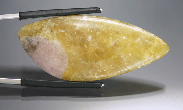 33.06 ct. Yellow Vesuvianite with Grossular Garnet Cabochon
