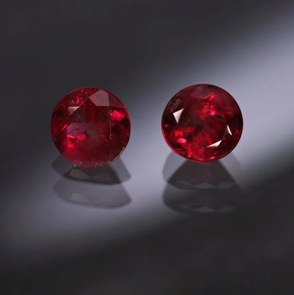 0.79 ct. Red Beryl Matched Pair