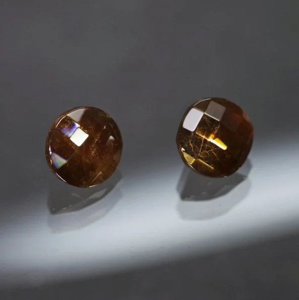 *RESERVED* 2.13 ct. Iridescent Garnet Matched Pair