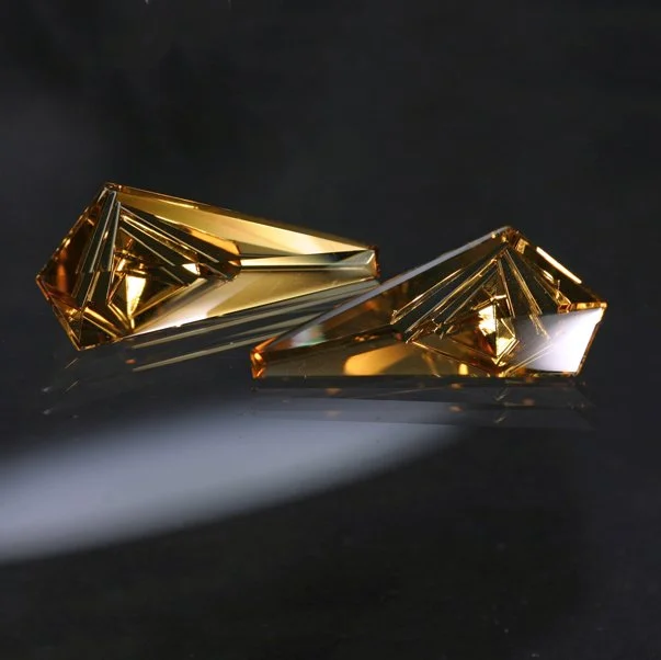 9.11 ct. Citrine Pair by Tom Munsteiner