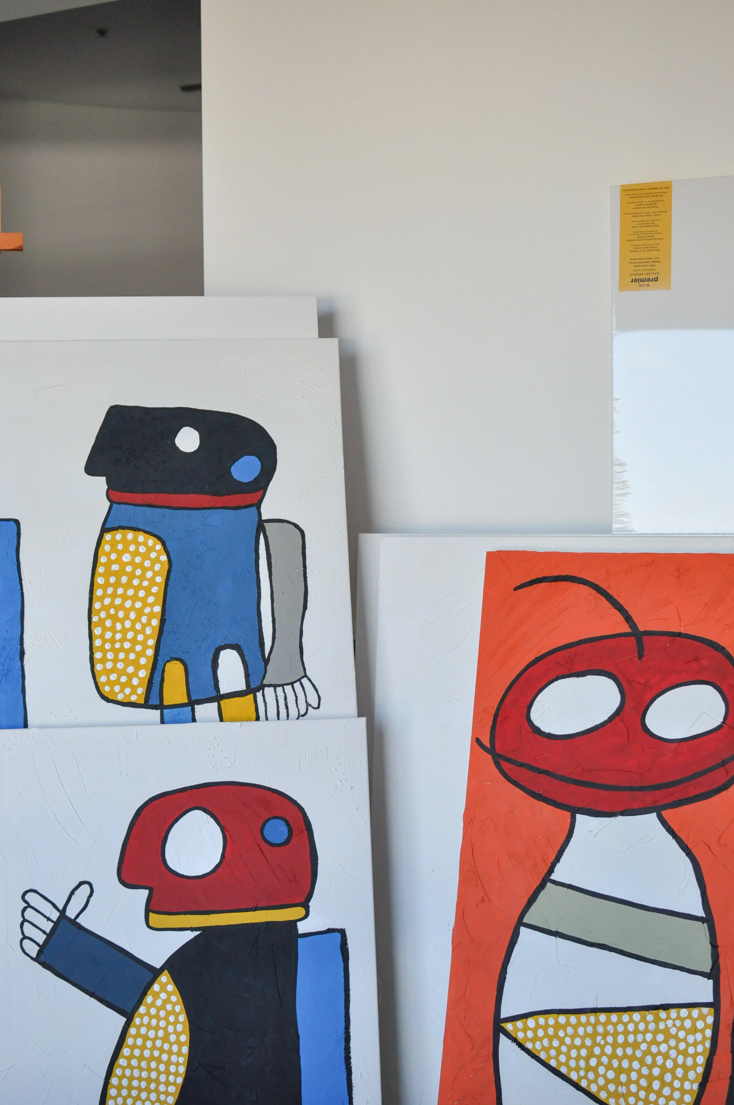 “Poking Series” 1 & 2. Acrylic on canvas.
