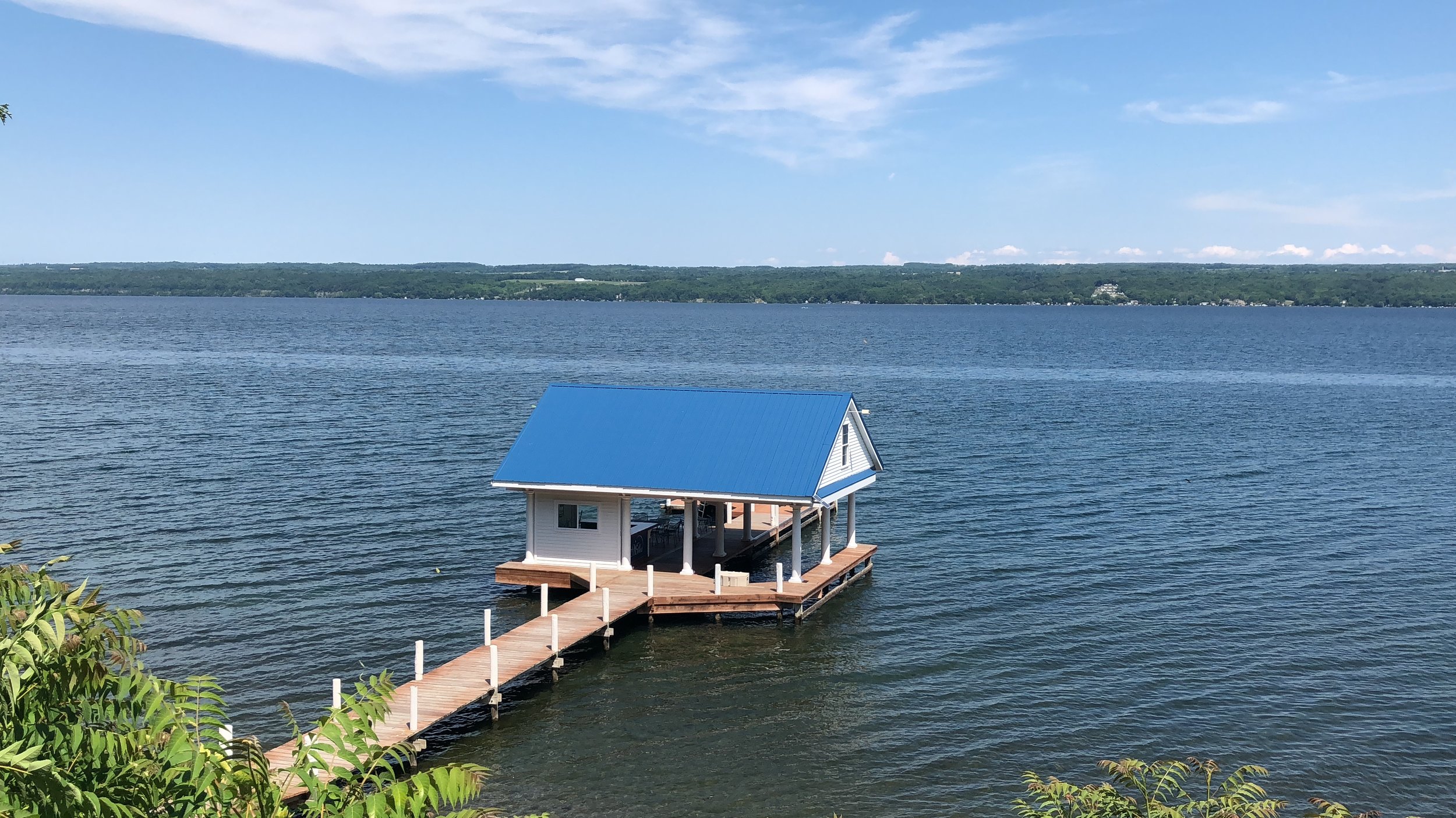 The dock at Miles Wine Cellars