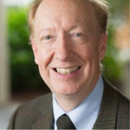 Picture of John Ong in a blue shirt and brown tweed suit.