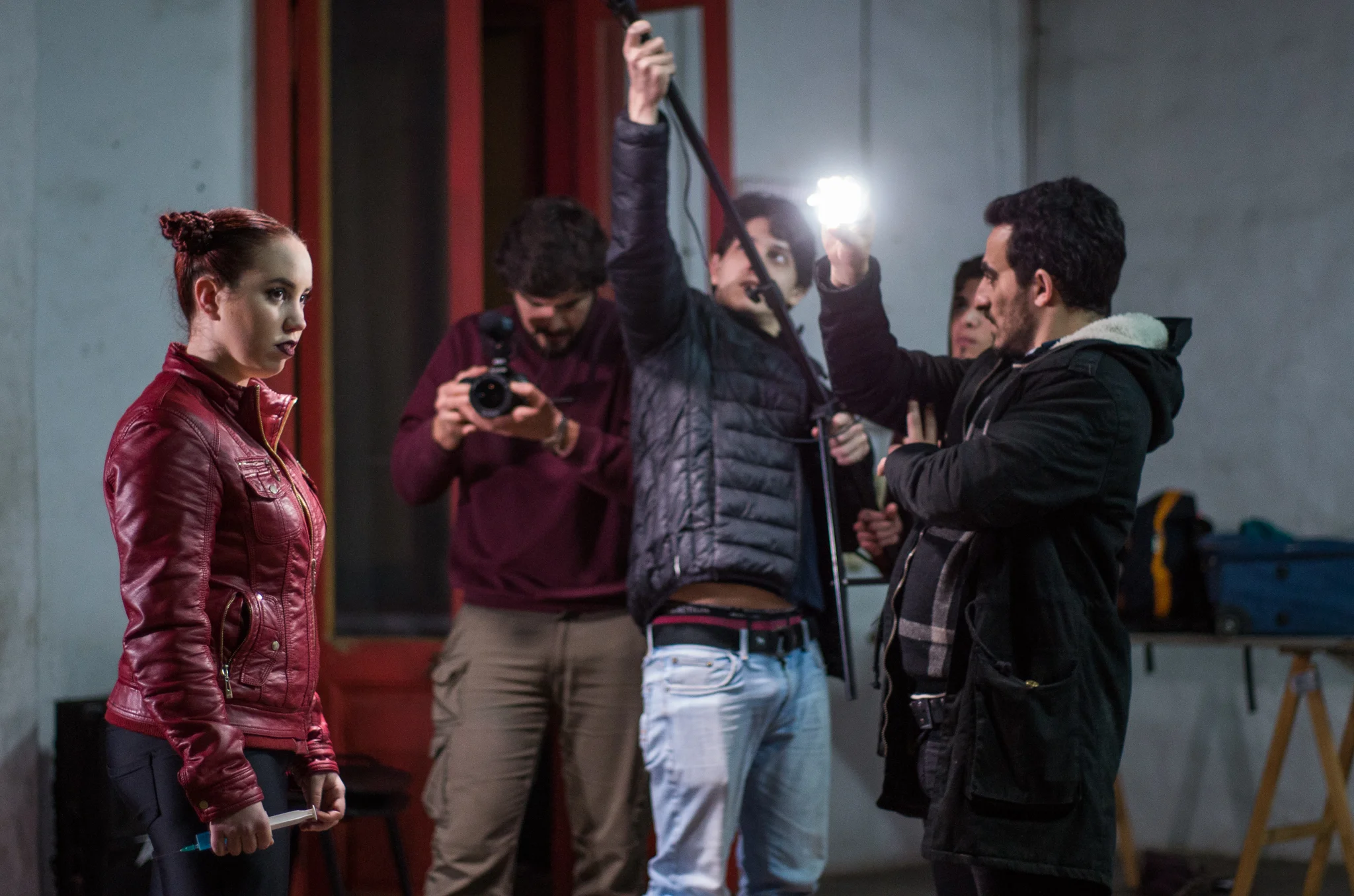 Christian Gracz dirigiendo la serie "Día Dos" 2018.