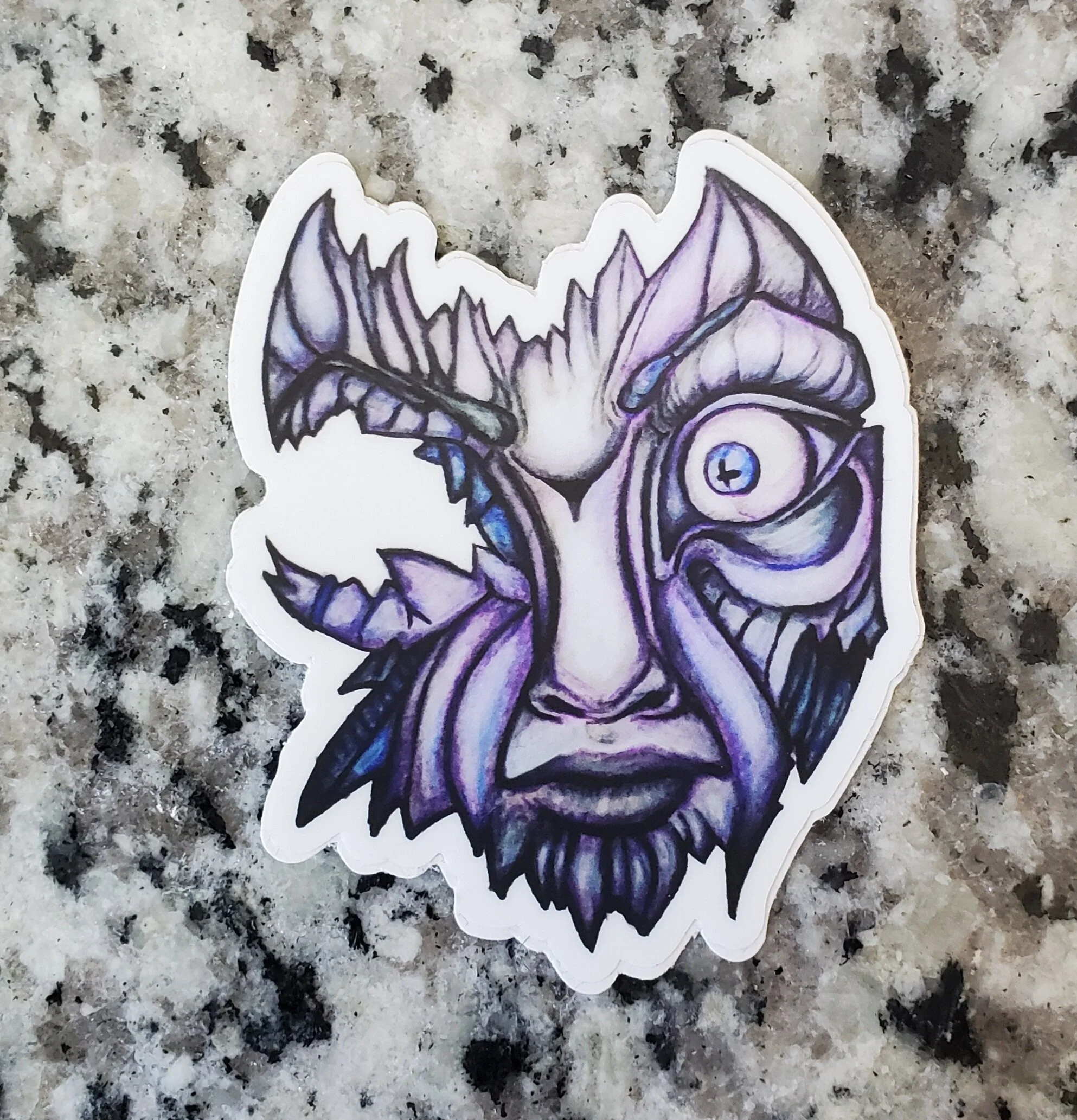 Purple Mask vinyl sticker