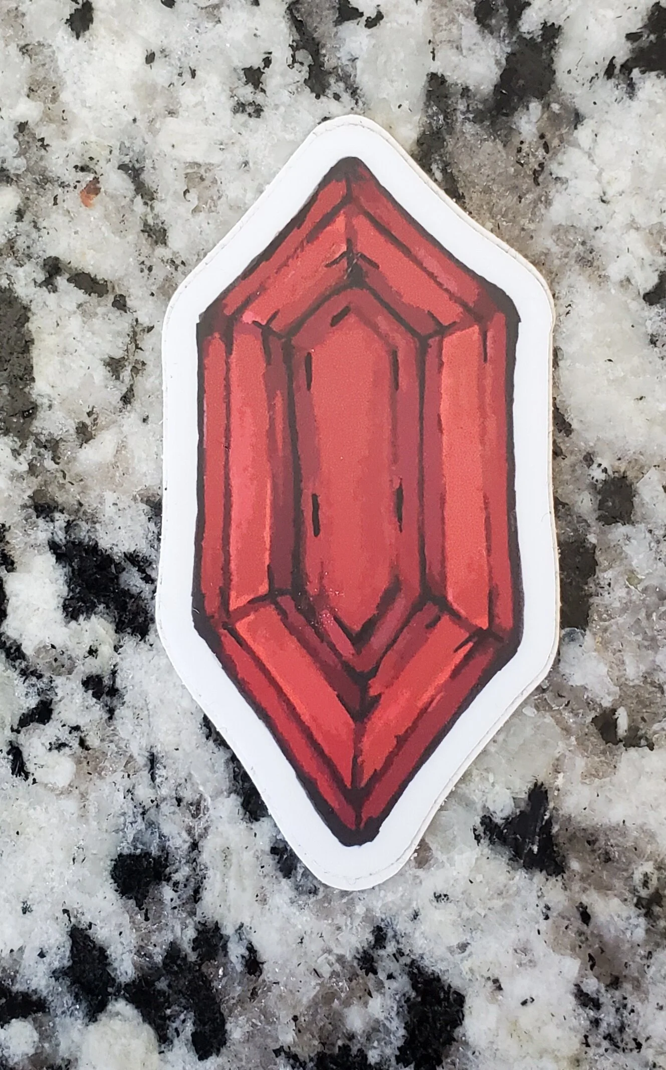 Red Rupee Vinyl sticker