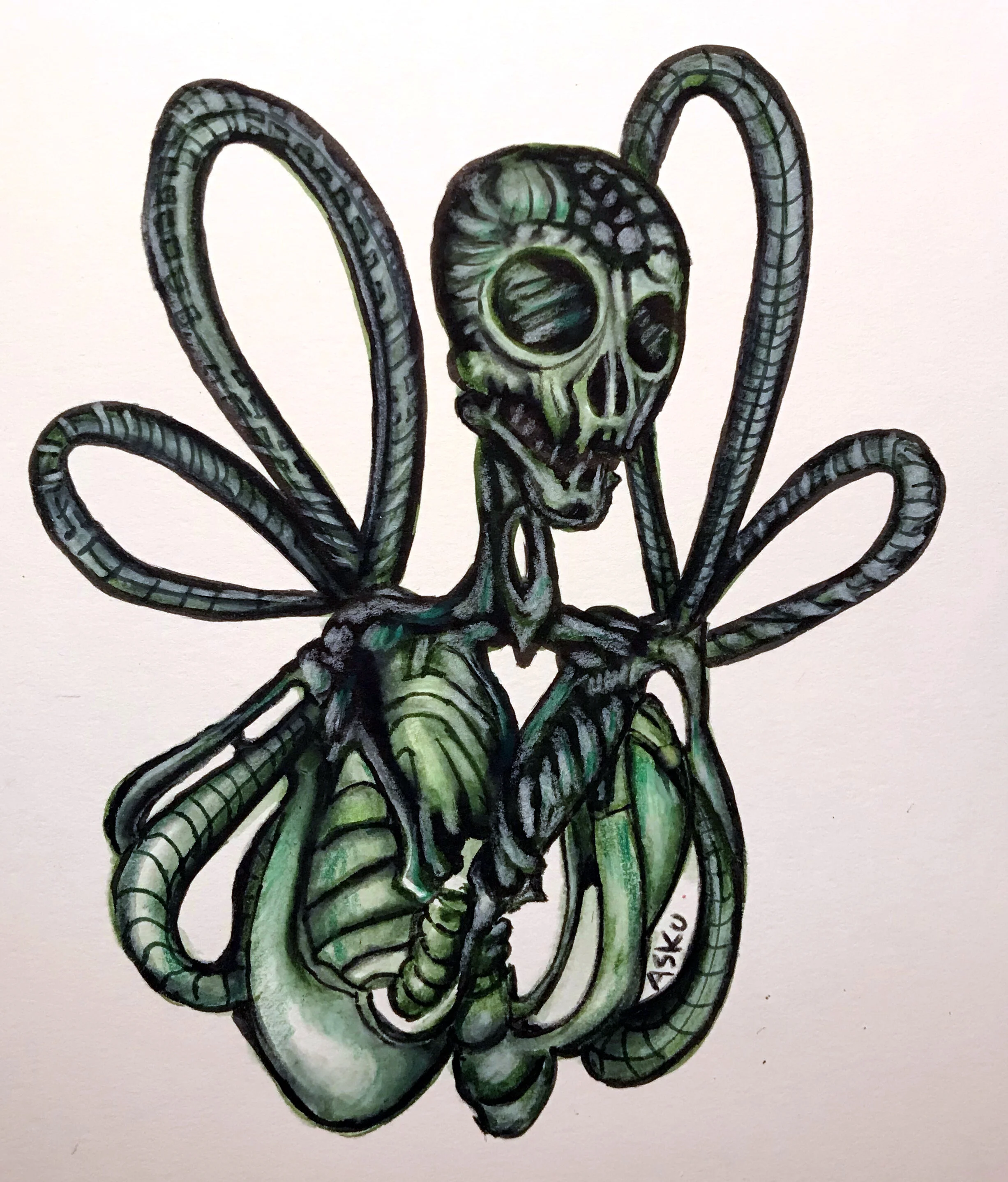 Skull Fairy vinyl sticker