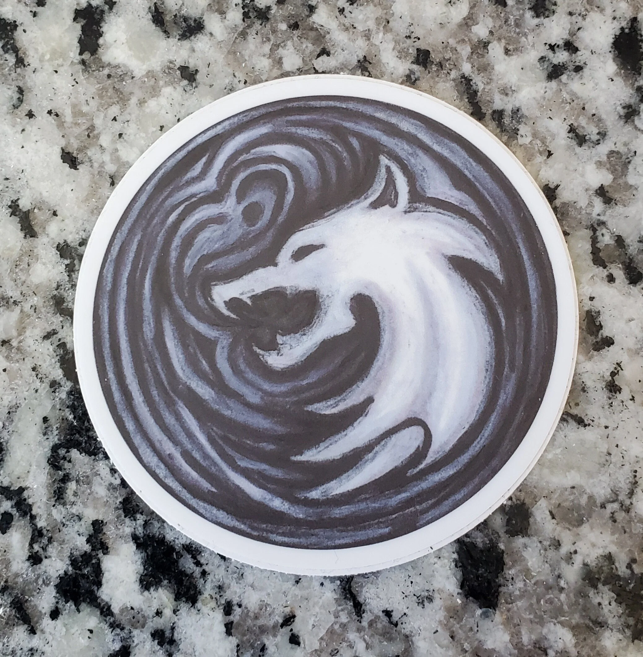 White Wolf vinyl sticker