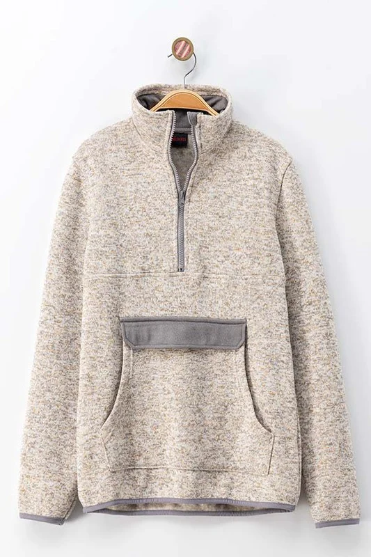 quarter zip pullover with front pocket