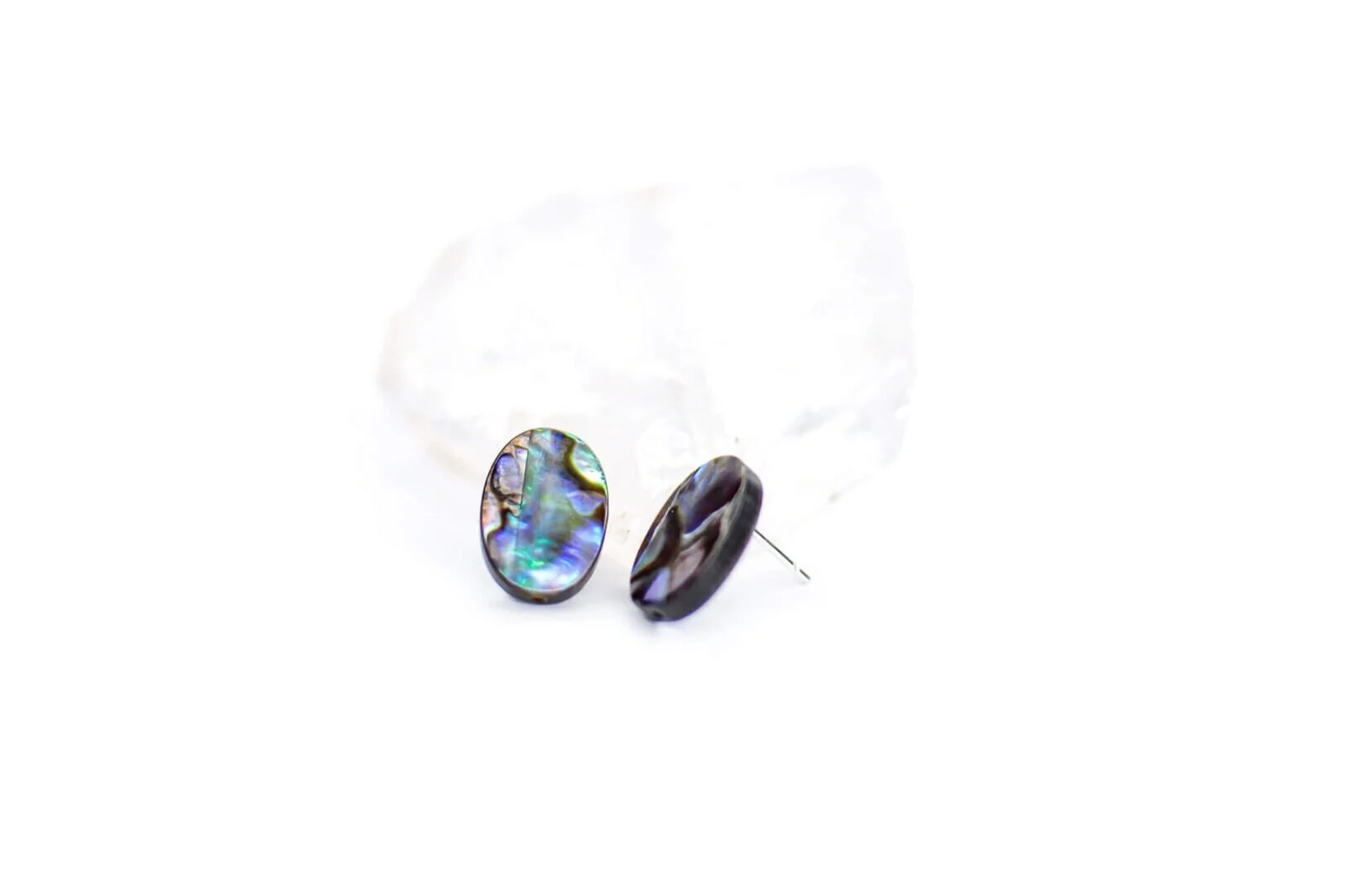 Abalone shell stud earrings