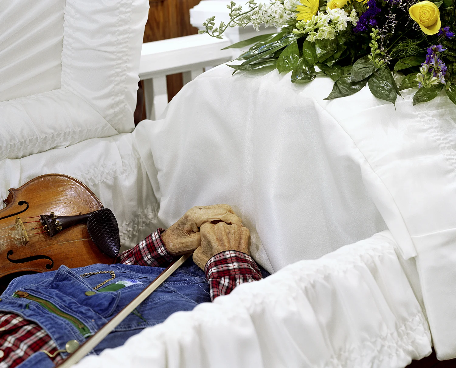 Tom McCarroll in Casket. Lenoir City, TN. 2015.