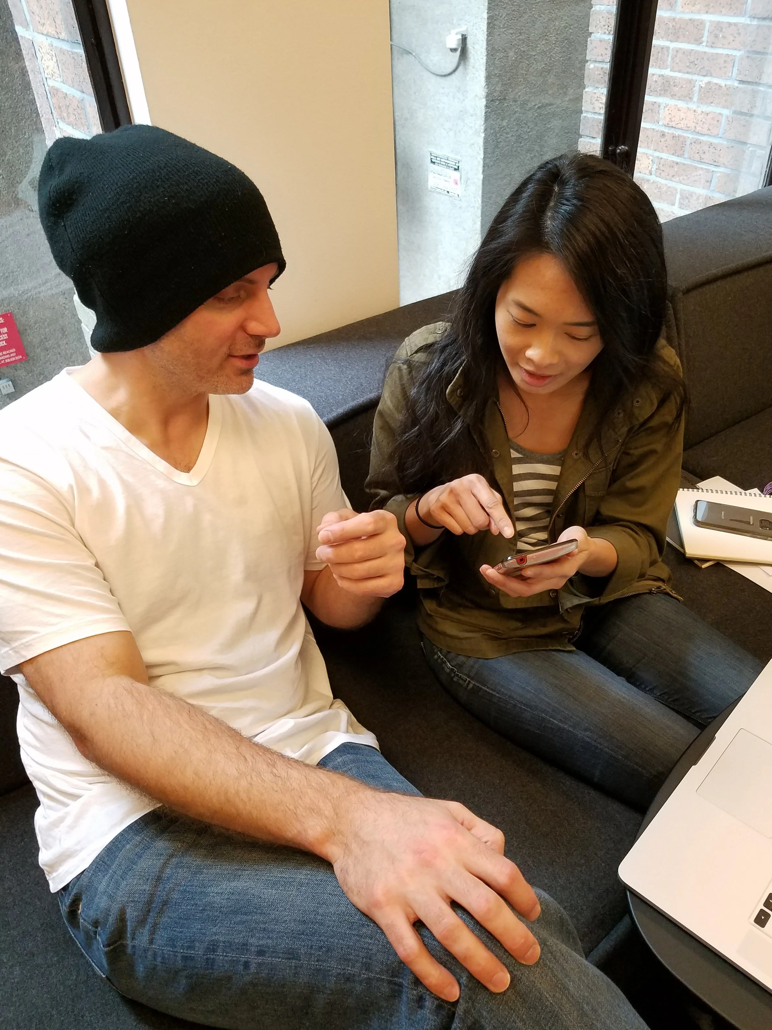 Pete doing interview