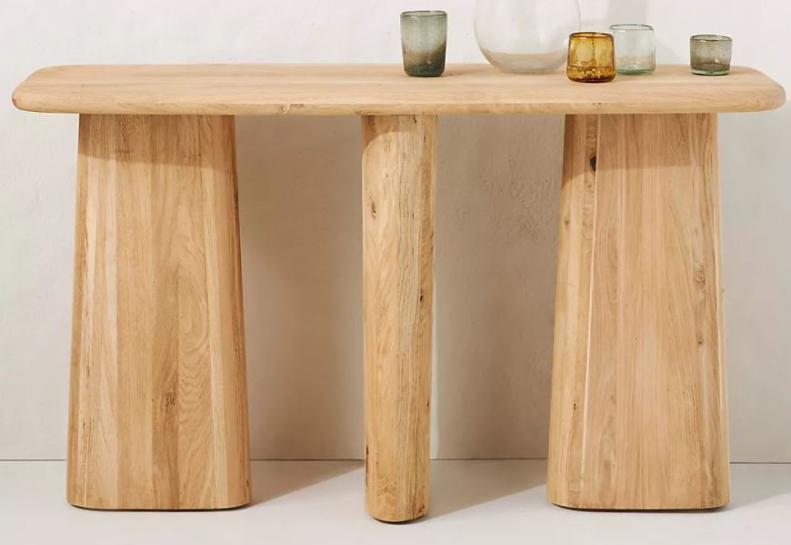 light wood console table.JPG