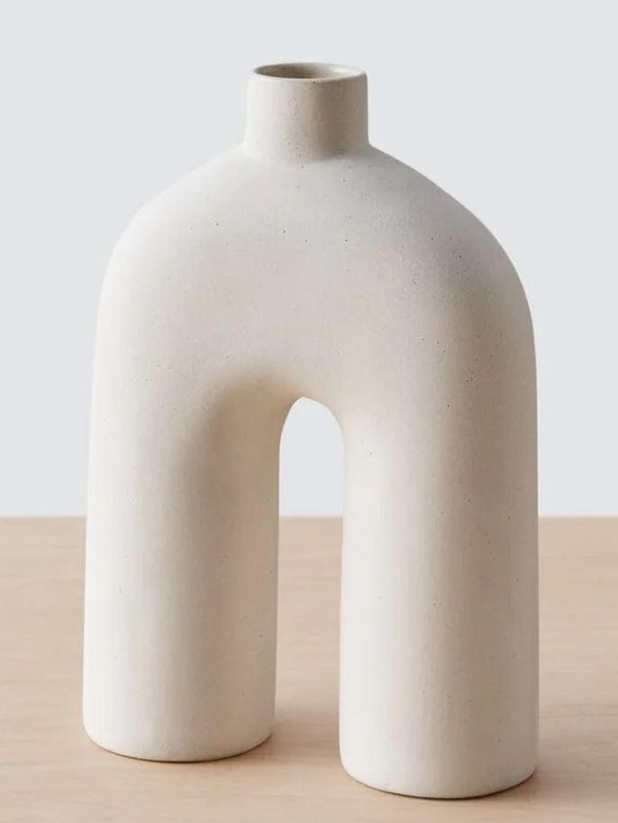  elongated arch decorative vase 