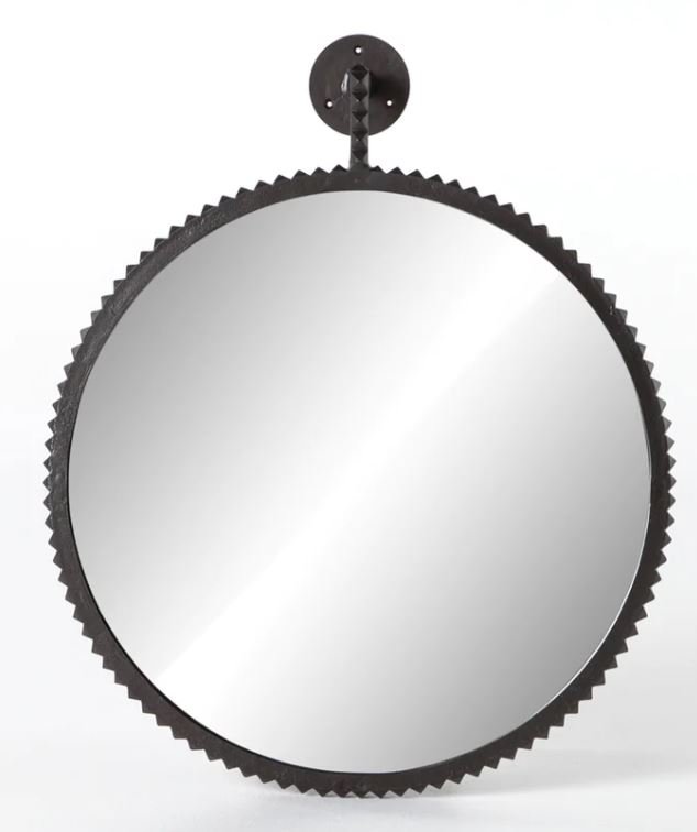  Edgy round mirror, suspended  